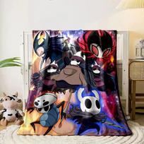 Stylized Hollow Knight characters with vibrant colors and dynamic poses. for all seasons blanket lunch break throw gift 80cm x 120cm
