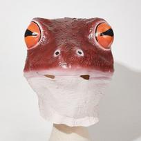 Realistic Latex Frog Mask For Halloween Christmas Celebrations raudona