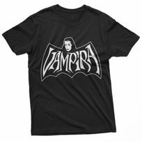 Gothic Bat Wing Crest Lady Retro Horror Art T-Shirt S įvairiaspalvis