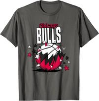 NBA Chicago Bulls Basketball Doodle Stars T-Shirt S įvairiaspalvis