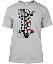 Hay Girl Funny Goats Family T-shirt Made in the USA Size S to 5XL 3XL