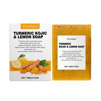 Limited time!!Oceaura Lemon Turmeric Kojic Acid Soap Cold Cleanser Bath Gentle Cleansing And Skin Care Suitable For Both Face And Body