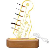 Light Up Guitar Pick Display Stand with Light Acrylic Guitar Pick Storage Rack  For Guitarist Oval Base