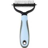 1PC Pet Dog Comb Hair Remover Cat Comb for Long Hair Curly Dogs Cats Removal Undercoat Pet Brush Rake Dematting Brush Dog Supplies mėlyna
