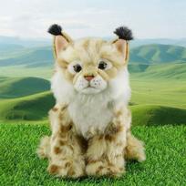New Animal Lynx Plush Toy Doll Yellow Leopard Doll Wild Tanuko Bobcat Cloth Doll Children's Birthday Gift Doll 25cm