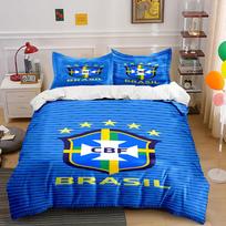 Brazil soccer crest pattern. Bedding sets Duvet cover sets Duvet covers Pillowcases(1 * Duvet Cover 2 * Pillowcases without duvet insert) 135x200cm