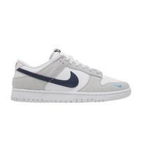 Nike Dunk Low White Grey Navy Aqua Mini Swoosh 38