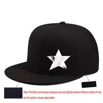 Unisex Light Panel Adjustable Peaked Cap Versatile Casual Flat Brim Hat juoda