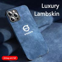 Automobilis Volvo logotipui Suede Visiškai dengiantis telefono dėklas iPhone 16 15 13 14 12 Pro Max Mini 8 XR XS 16 Plus 15Pro MAX Dangtelio korpusas For iPhone 16pro