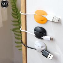 Cable Holder Protector Management Organizer Finishing Desktop Plug Long strip Silicone Wire Retention Clips Power Cord Winder juoda