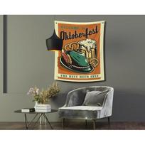 Munich Oktoberfest tapestry 75x100 juoda
