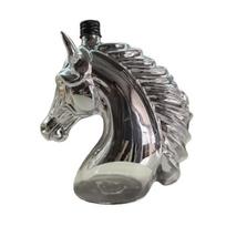 Arkliuko Galvos Viskio Dekanteris Kūrybingas Stiklinis Gėrimų Butelis su Silikoniniu Kamščiu 350ml Personalizuotas Viskio Dovanų Butelis Viskio Mėgėjams Horse sidabras