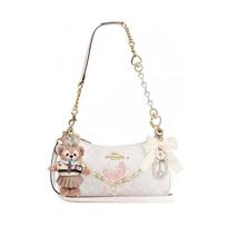 COACH shoulder bag [Customized bag] Teri 25 brand micro-label detachable strap bow silk scarf extension chain printed Sui Sui An basic model balta