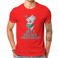 ZX Jett Revive me VALORANT Game T Shirt Classic Graphic Big size ONeck TShirt Big sales Harajuku Mens Short Sleeve S