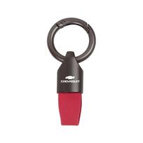 Car Logo Key Chain Zinc Alloy Leather Keyring Auto Interiors For Chevrolet Trax Niva Camaro Equinox Corsa Aveo Tahoe Lanos Cruze raudona