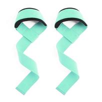 Padded Weightlifting Wrist Straps Adjustable Gym Lifting Straps  for Men & Women šviesiai žalios spalvos