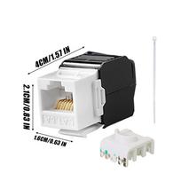 1-5PCS Super Six-category Network Module CAT6A No-print and Non-blocked RJ45 Information Network Module Cat6A Modular Receptacle
