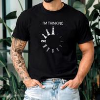 I'm Thinking About Chess T-shirt for Men Women Funny Chess Player Gift Tee L