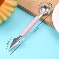 Double Ended Fruit Shaver Stainless Steel Fruit And Vegetable Ice Cream Dessert Spoon Cut Watermelon Cut And Carved Kitchen Ute rožinė