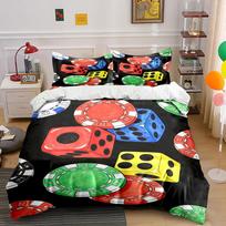 Dice and poker chips. Bedding sets Duvet cover sets Duvet covers Pillowcases(1 * Duvet Cover 2 * Pillowcases without duvet insert) 135x200cm