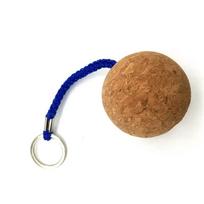 Round Floating Cork Ball Keychian Float Kayak Rope Buoyant Key Ring Floating Cork Ball Sailing Keychian Creative 50mm New
