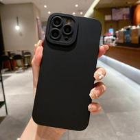 For For Iphone 16 1 14 13 12 Pro 11 Pro Max X Xs XR 7 8 SE high-end Black Shockproof Silicone TPU Phone Case Men Protect Lens Cover For iPhone 15