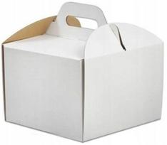 Pudełko Karton Opakowanie Na Ciasto Tort Z Rączką Do Transportu 28X28X25Cm