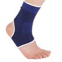 Adjustable Ankle Support Compression Ankle Brace Protector for Running Soccer Basketball Nylon Knitted Gym Bandage Ankle Strap M mėlyna