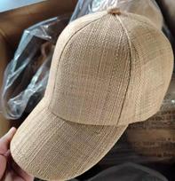 202303-2508363 chic designer summer raffia grass solid  tough  light breathable sport baseball hat men women leisure visors cap head size 57cm