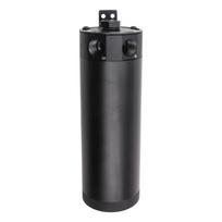 Universalus 3/8 colių NPT ruošinio aliuminio 2 jungčių alyvos gaudyklės bakas su alsuoklio filtru, ilgo modelio variklio mini alyvos separatoriumi 1 Set juoda