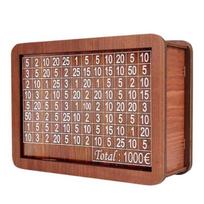 500/1000/2000/3000/5000/10000 eurų pinigų dėžutė Piggy Bank Medinė pinigų banko daugkartinė pinigų dėžutė su taupymo tikslo ir skaičių dėžutėmis