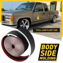 Belt Outside 118'' Side Body Molding Fit Roll Protector Chevy GMC 88-98 Truck 1X black