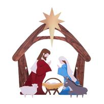 Large Outdoor Nativity Scene - Nativity Scene Display, Stable Christmas Holy Family Yard Decoration Nativity Scene For Front Yard Church one size balta