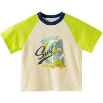 Disney Mickey Mouse Boys' Pure Cotton Short Sleeve T-Shirt 120/60 geltonos žalios spalvos