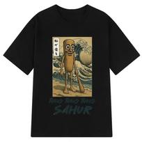 Tung Tung Tung Sahur Brainrot T Shirt Funny Baseball Bat Meme Italian Brainrot T-Shirt Japanese Style Unisex Tees S įvairiaspalvis