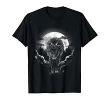 Wolf Animal Moon Drawing Animal Motif Wolf T-Shirt S įvairiaspalvis