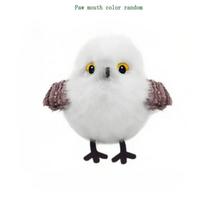 Pet Interactive Flapping Chirping Bird Cat Toy USB Rechargeable Touch Claw Activated Soft Plush Material for Pet balta