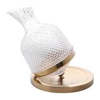 Household 1500ml Crystal Glass 360 Rotating Decanter Thickened with Base Wine Aerator Tumbler Design Wine Dispenser Bar auksas