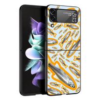 Case for Samsung Galaxy Z Flip 3 4 5 6 7 Folding Black Shell For Samsung Z Flip4 Flip5 PC Hard Cover Sardines aquatic product Galaxy Z Flip6