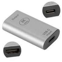 Plug and Play Type C to HD Adapter Aluminum Alloy Shell Mini Video Converter  For Windows Systems female to female