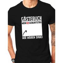 European sizes Men's T-Shirt Mein 65 Geburtstag Crinkle, Casual Round Neck Short Sleeve 2XL juoda