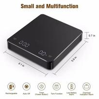 1PC LED Screen Digital Kitchen Scale with Timer USB Powered Espresso Coffee Maker 3KG Max 0.1g Precision Measurement in Oz/g/ml juoda