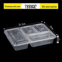 Livessun Transparent 4-Compartment Microwavable Meal Prep Containers, 120-Pack