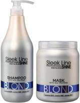 Stapiz Zestaw Xxl Sleek Line Repair Blond Szampon 1000Ml + Maska 1000Ml