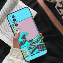 Great Wave Retro Cyber Statue For Honor Magic 5 6 7 8 Pro Case For Honor 200 400 70 90 Lite X8c X8b X9a X9b X9c X9d Win RT For Honor 50