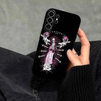 S-Santa M-Muerte P-print Phone Case For Samsung S25,S24,S21,S22,S23,S30,Ultra,S20,Plus,Fe,Note,10,9,5G Black Cover Samsung S20ULTRA5G