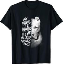 My Pitbull Is Harmless Quote Dog Items Owner Unisex T-Shirt S įvairiaspalvis