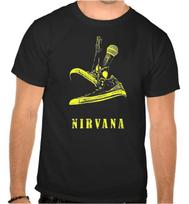 26 Nirvana Kurt Cobain Rock Music Black T-Shirt -1144- Unisex T-Shirt S įvairiaspalvis