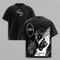 Anime Jujutsu Kaisen Hakari Kinji Printed Tee Men Short Sleeve Cotton Tshirts Vintage Washed T-shirt Harajuku T Shirt S
