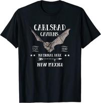 Carlsbad Caverns nacionalinis parkas Šikšnosparnio dizaino suvenyrinis unisex marškinėlis S įvairiaspalvis